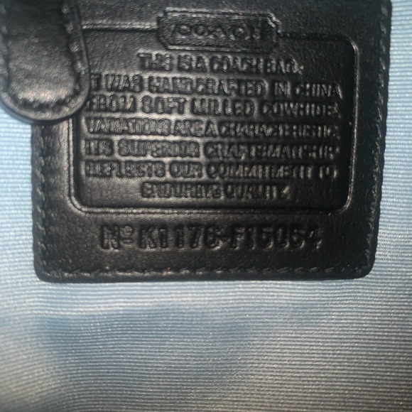 NIB SmallDefect Coach Black LEATHER DUFFLE $358 Re - Picture 5 of 9